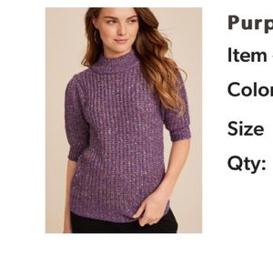Maurice’s Purple Metallic Knit Sweater
